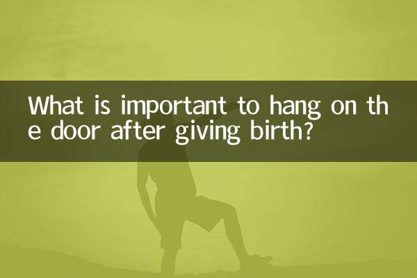 What is important to hang on the door after giving birth?