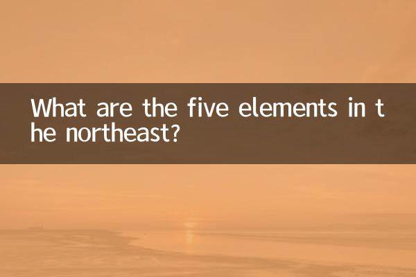 What are the five elements in the northeast?