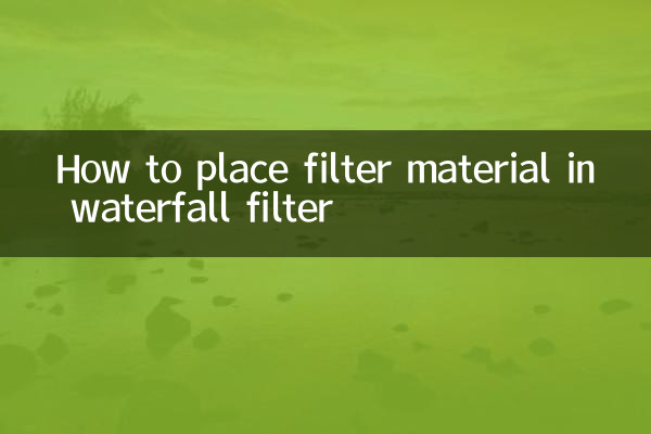 So platzieren Sie Filtermaterial in Wasserfallfilter