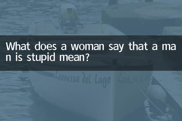여자는 남자가 어리석은 의미라고 뭐라고 말합니까?