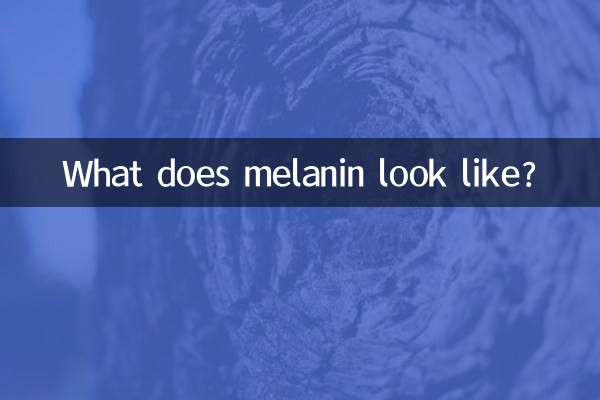 ¿Cómo se ve la melanina?