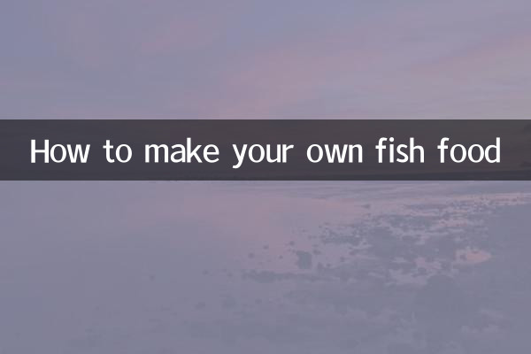 Comment préparer votre propre nourriture pour poissons
