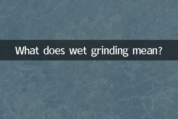 습식 분쇄는 무엇을 의미합니까?