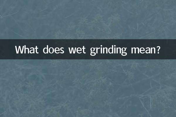 습식 분쇄는 무엇을 의미합니까?