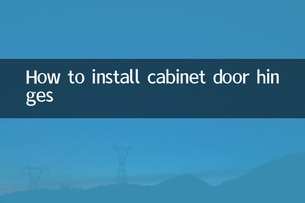 So installieren Sie Schranktürscharniere