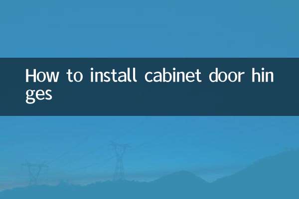 Comment installer les charnières de porte d'armoire