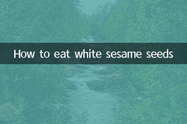 Wie man weiße Sesamkörner isst