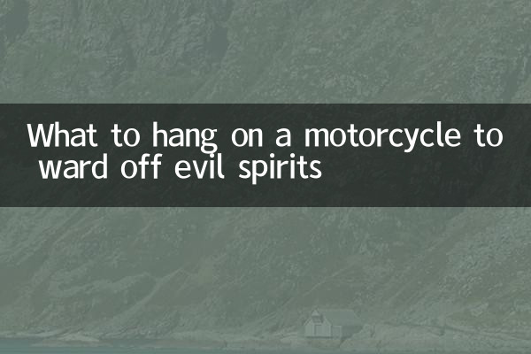What to hang on a motorcycle to ward off evil spirits