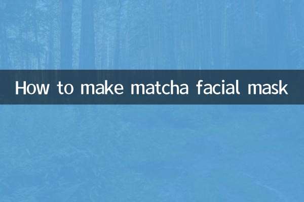 كيفية صنع قناع ماتشا للوجه