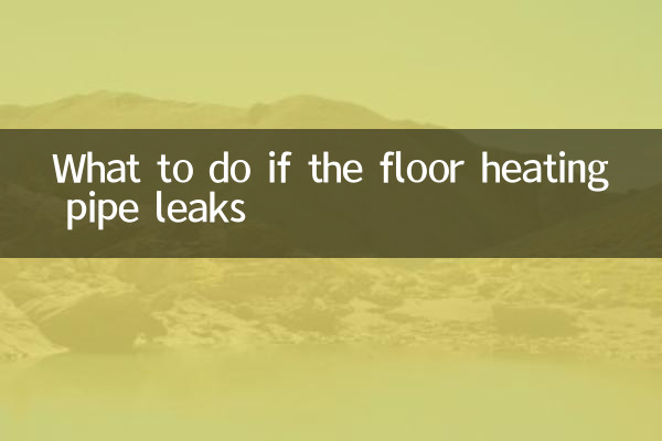 Was tun, wenn das Fußbodenheizungsrohr undicht ist?