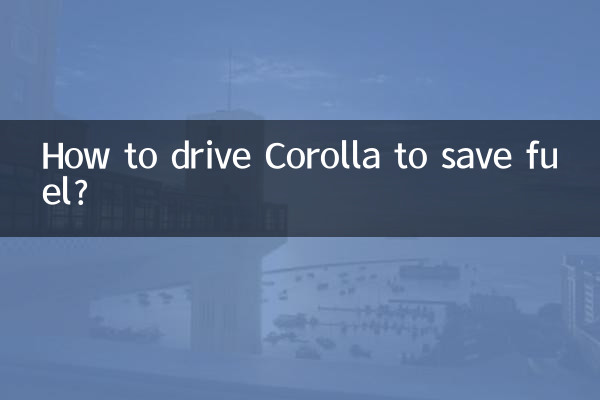 Wie fährt man einen Corolla, um Kraftstoff zu sparen?