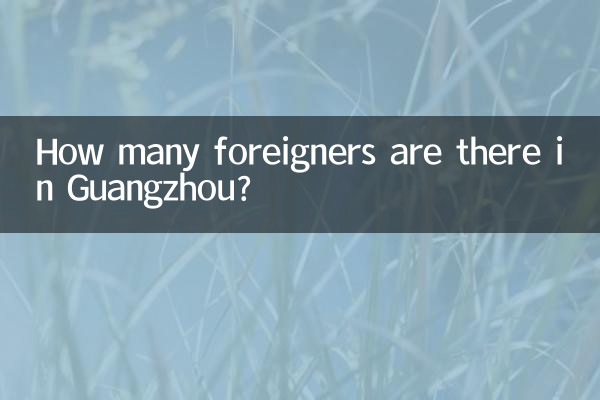 광저우에는 외국인이 몇 명이나 있나요?