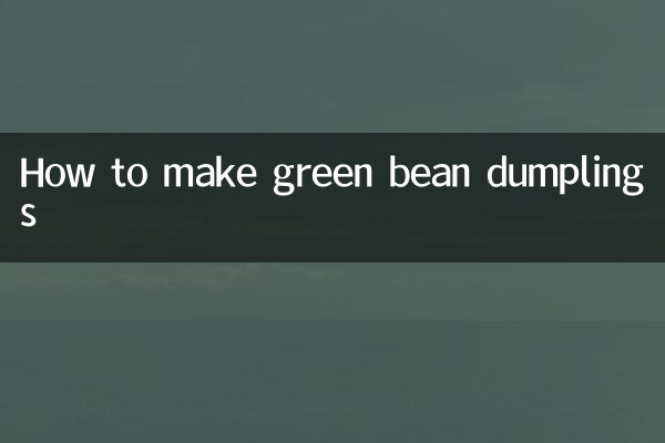 Comment faire des raviolis aux haricots verts