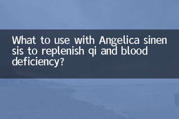 क्यूई और रक्त की कमी को पूरा करने के लिए एंजेलिका साइनेंसिस के साथ क्या उपयोग करें?