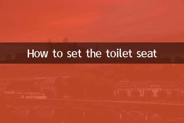 কিভাবে টয়লেট সিট সেট করবেন