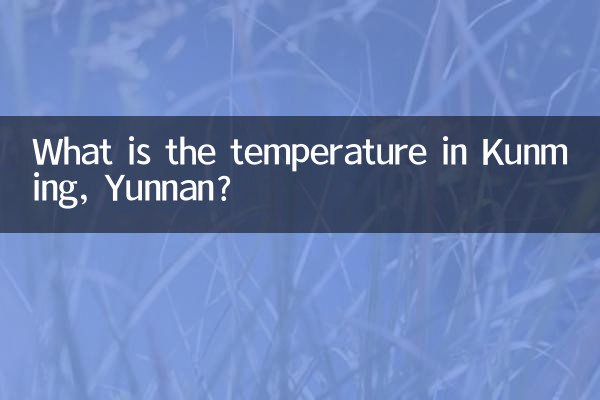 Quelle est la température à Kunming, Yunnan?