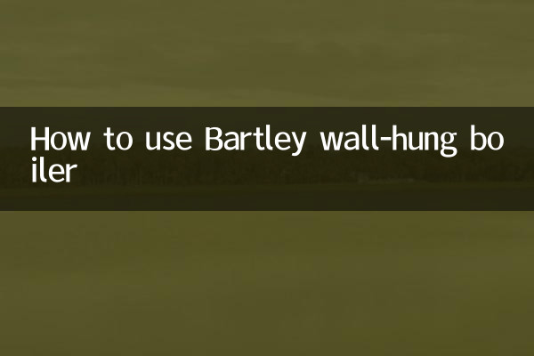 So verwenden Sie den Wandheizkessel von Bartley