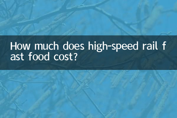 Wie viel kostet Fastfood im Hochgeschwindigkeitszug?