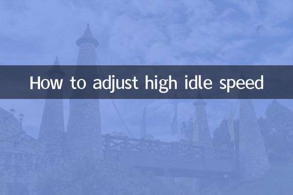 Cómo ajustar la velocidad de ralentí alta