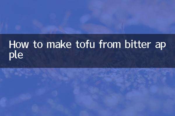 Wie man aus bitterem Apfel Tofu macht