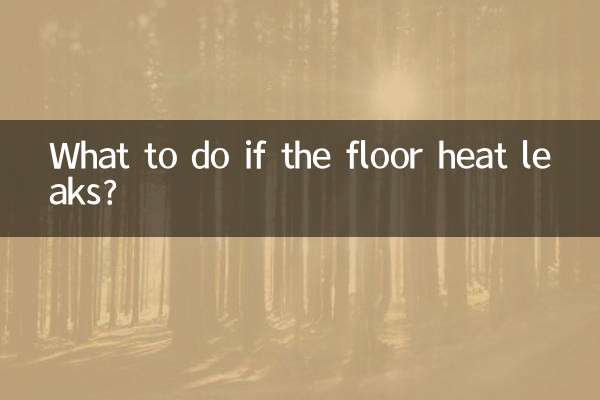 O que fazer se o calor do piso vazar?