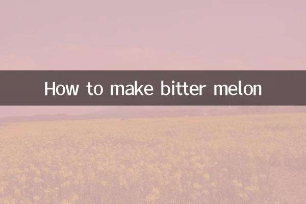 Cómo hacer melón amargo