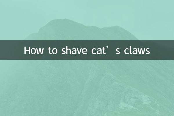 Cómo afeitar las garras de un gato