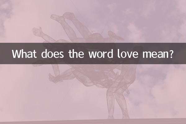 What does the word love mean?
