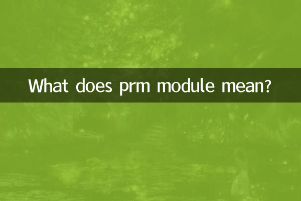 Cosa significa modulo prm?