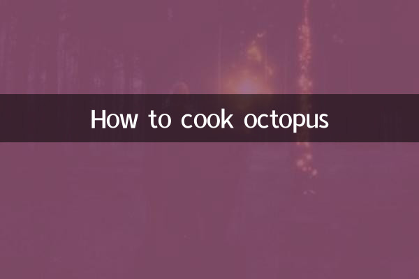 Comment cuisiner le poulpe