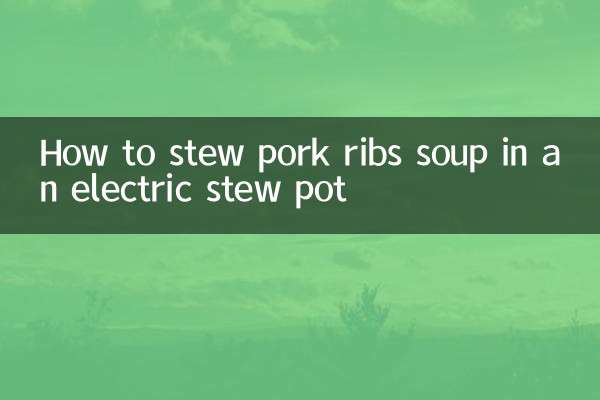 Cómo guisar sopa de costillas de cerdo en una cacerola eléctrica