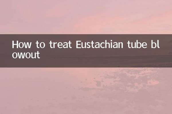 How to treat Eustachian tube blowout
