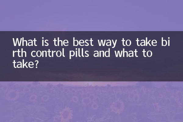 What is the best way to take birth control pills and what to take?