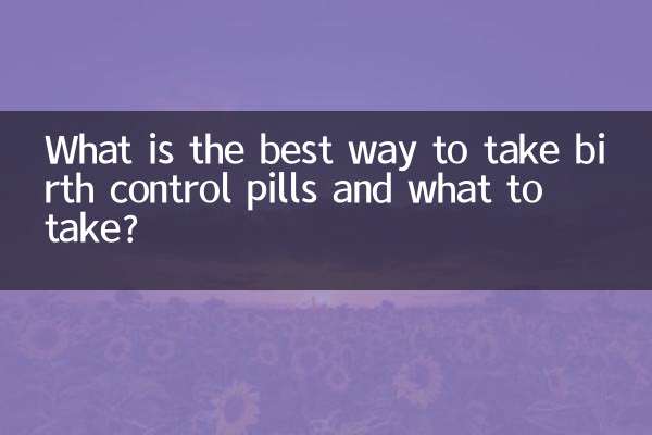 What is the best way to take birth control pills and what to take?