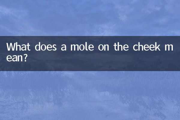 Cosa significa un neo sulla guancia?