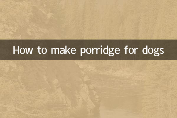 কিভাবে কুকুর জন্য porridge করা