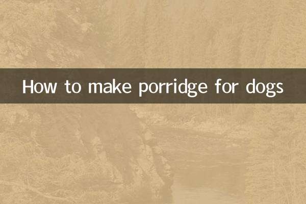 কিভাবে কুকুর জন্য porridge করা