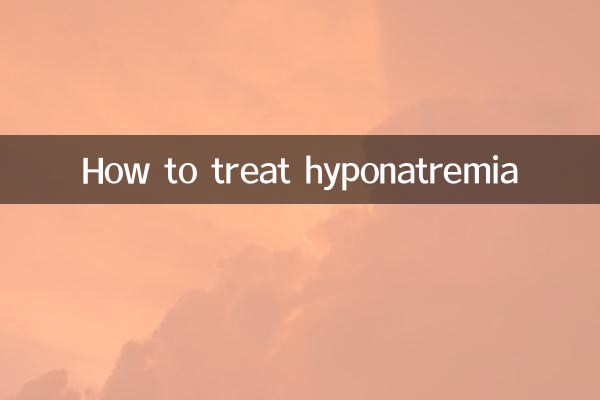 How to treat hyponatremia