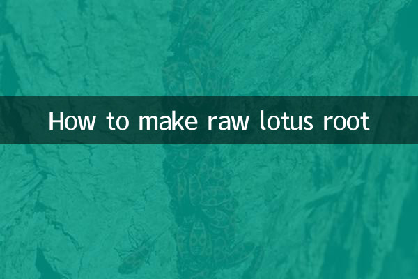 Wie man rohe Lotuswurzel macht