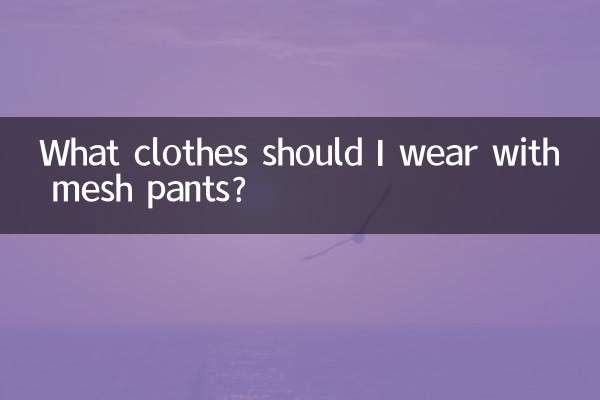 What clothes should I wear with mesh pants?