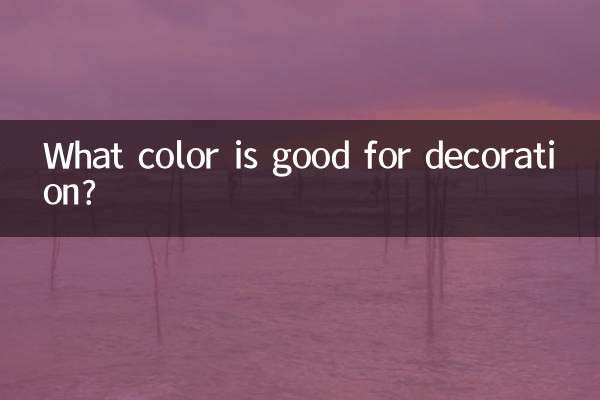 Quelle couleur est bonne pour la décoration?