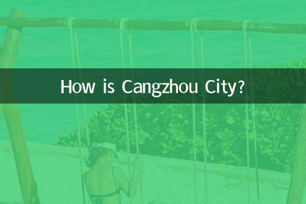 ¿Cómo es la ciudad de Cangzhou?