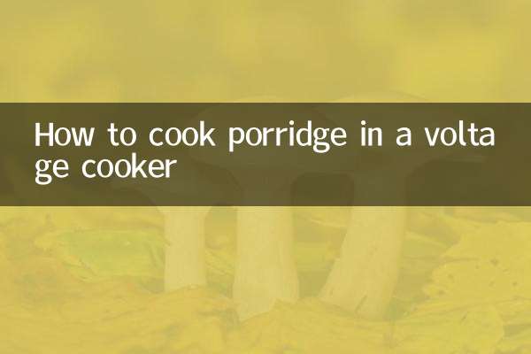 How to cook porridge in a voltage cooker