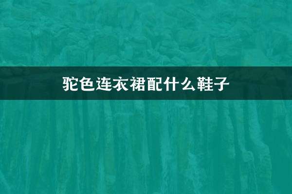 駝色連衣裙配什麼鞋子