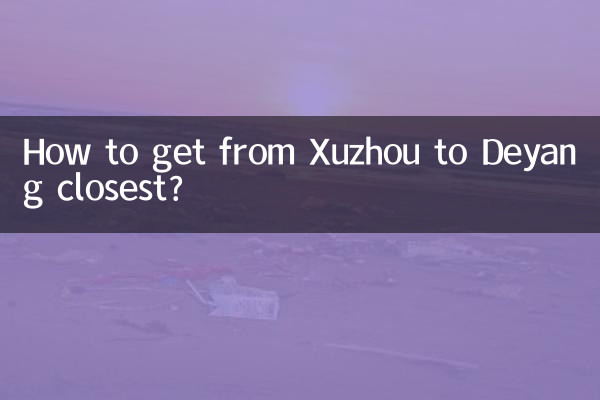 Come arrivare da Xuzhou a Deyang più vicino?