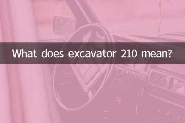 ¿Qué significa excavadora 210?