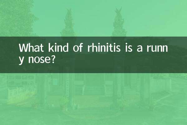 کس طرح کی rhinitis کی بہتی ہوئی ناک ہے؟