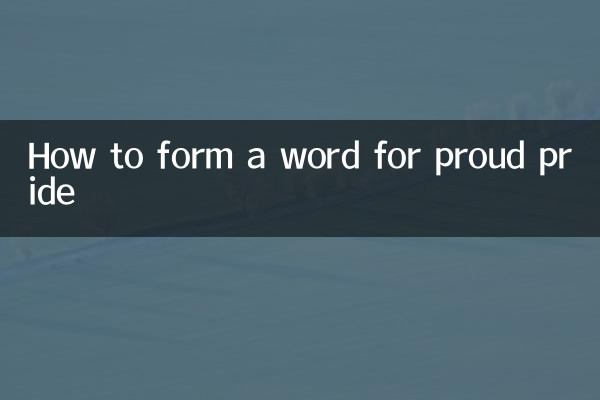 Come formare una parola per orgoglio orgoglioso