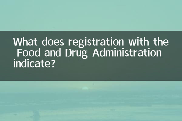 खाद्य एवं औषधि प्रशासन के साथ पंजीकरण क्या दर्शाता है?