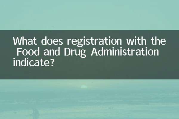 खाद्य एवं औषधि प्रशासन के साथ पंजीकरण क्या दर्शाता है?